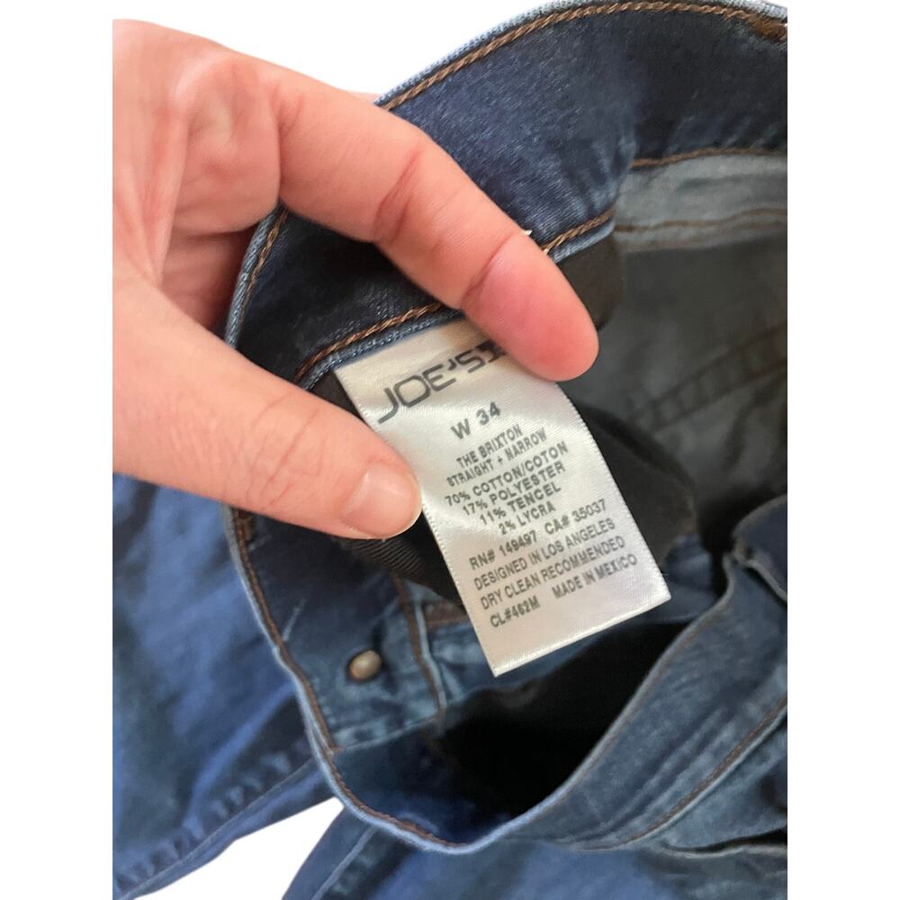 Joe's Jeans The Brixton Straight Narrow Fit MediumWash Stretch Jeans Men's 34 - Picture 5 of 6